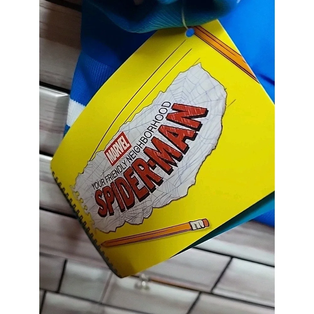 New Spider-Man Boy's Graphic Bomber Jacket Red Blue L (10/12) Zipper Pockets‎
